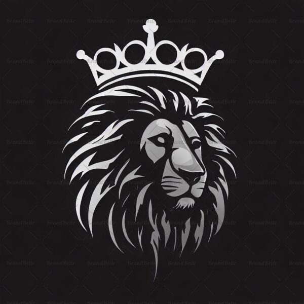 Majestätischer Löwe und Krone